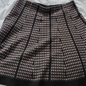 Vila Milano Knit Full Skirt Size Large Black & Cream